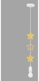 Sárga-fehér gyerek lámpa fém búrával Single – Candellux Lighting