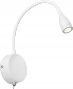 Faro Loke fehér Led fali lámpa kapcsolóval, 6W, 3000K, IP20