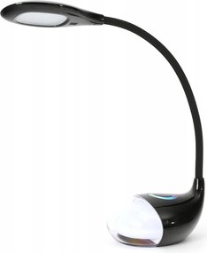 Led Asztali Lámpa 6W Platinet Asztali Lámpa Fekete 2in1 Éjjeli Íróasztal