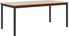vidaXL Étkezőasztal Természetes 180 x 90 x 75 cm Tömör fenyőfa