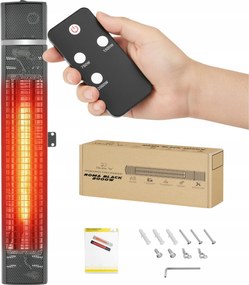 Hősugárzó Infravörös terasz fali elektromos radiátor 2kW