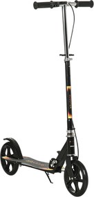 HOMCOM 2-kerekű Összecsukható Roller 7-14 Éves Gyerekeknek Állítható Kormány magasság 3 szinten és Kétféle Fékrendszer - Fekete | Aosom