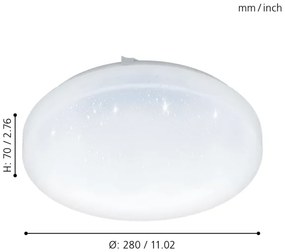 Eglo 97877 - LED Mennyezeti lámpa FRANIA-S LED/11,5W/230V