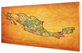 Akrilkép színes térkép 120x60 cm