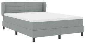 Boxspring Ágy Mattresszel - Világosszürke, 160x200 cm, Szövet