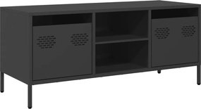 vidaXL fekete hidegen hengerelt acél TV-szekrény 101,5 x 39 x 43,5 cm