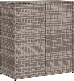 vidaXL szürke polyrattan kerti tárolószekrény 105 x 55 x 113 cm