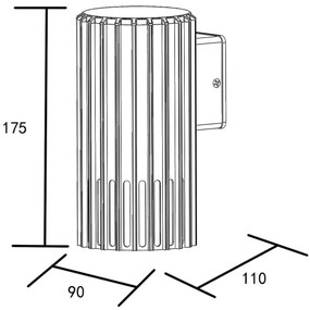 KUUSAMO kültéri fali lámpa 1xE27/20W/230V IP54 antracit