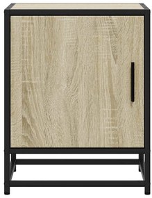 Éjjeliszekrények 2 db Sonoma tölgy 40x31x50 cm Gépi fa és fém