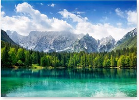 Tó Hegyek Erdő poszter B2 50x70cm ég kép #369