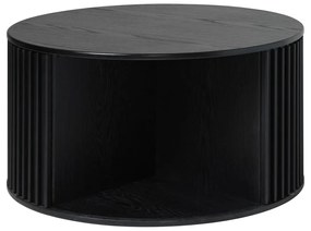 Fekete kerek dohányzóasztal ø 85 cm Siena – Unique Furniture