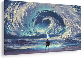 Kép - Illusztráció egy lándzsás fiúról (90x60 cm)