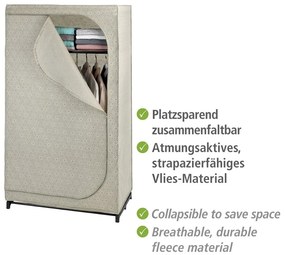 Bézs textil ruhásszekrény 90x160 cm Balance – Wenko