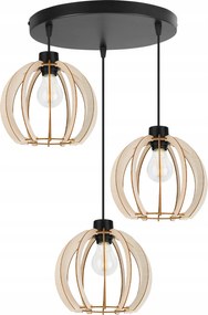 Mennyezeti Lámpa Lógó Hármas Csillár Fa Modern Boho Led