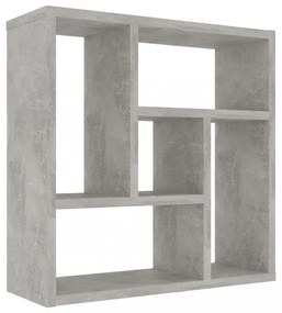 betonszürke szerelt fa fali polc 45,1 x 16 x 45,1 cm