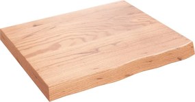 vidaXL világosbarna kezelt tömör tölgyfa fali polc 60x50x(2-6) cm