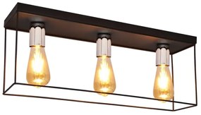 Mennyezeti lámpa FINN 3xE27/15W/230V fekete/króm