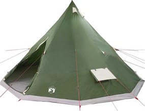 vidaXL Családi Tipi sátor Tipi tetővel Zöld 560 x 560 x 300 cm