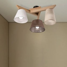 Brilagi - LED  Felületre szerelhető csillár  ANTHONY 3xE14/40W/230V tölgy