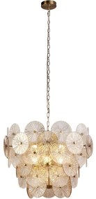 Searchlight 88210-9BZ - Csillár láncon WAGON WHEEL 9xG9/33W/230V bronz