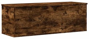füstös tölgy színű szerelt fa tárolóláda 102 x 35 x 35 cm