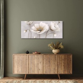 Fehér virágok képe (120x50 cm)