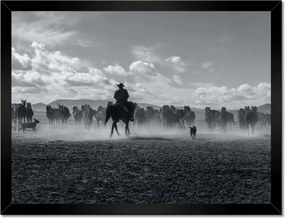 Poszterek keretben 40x30 CowBoy lóháton Lovak