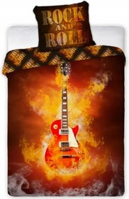 Ifjúsági ágynemű Gitár 160x200 70x80 pamut 100% rock cipzáras