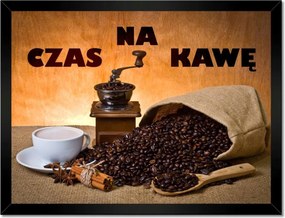 Poszterek keretben 40x30 Kávé Itt a kávé ideje