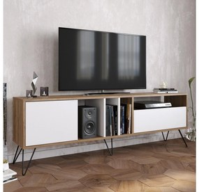 TV asztal/Szekrény Mistique 180 (dió + fekete + fehér) . 1102366