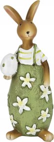 Dekorációs nyuszi figura nyuszival 16 cm VB0328