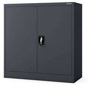 Alacsony fém irattartó szekrény BEATA, 900 x 930 x 400 mm, antracit