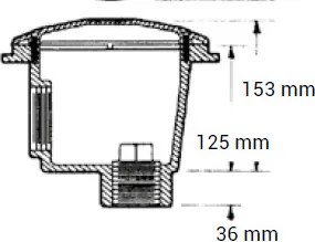 Fenékürítő betonos medencéhez 1 1/2"