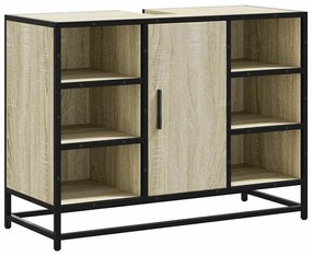 sonoma tölgyfa fürdőszobai mosdószekrény 80 x 33 x 60 cm