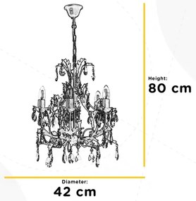 ONLI - Csillár láncon BOTTE 5xE14/6W/230V