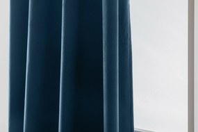 Sötétítő függöny DREAM VELVET 140x250 cm, petrolkék Felfüggesztés: Fém gyűrűk