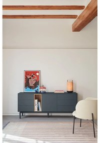 Sötétszürke alacsony komód 180x76 cm Corvo - Teulat