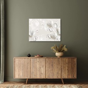 Kép - tulipánok a buborékok között (üvegen) (70x50 cm)