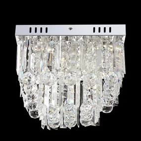 Globo 68594-6A Mennyezeti króm, akril , LxBxH:320x320x240, tartozék: 6xLED 3W 9,6V, 6X250lm, 4000K