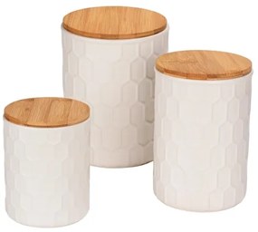 WENKO 54222100 - MAYA tárolódoboz 13x17 cm fehér/barna