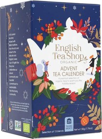 ENGLISH TEA SHOP bio tea válogatás, adventi kalendárium kék, 25 filter / 13 íz