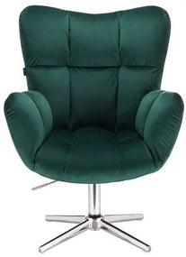 HR650CROSS Sötétzöld modern velúr szék