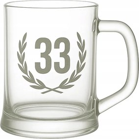 Söröspohár, söröskorsó, korsó évforduló 33 év homokfúvással