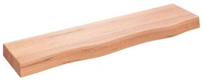 világosbarna kezelt tömör tölgyfa fali polc 80x20x6 cm