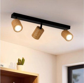 Brilagi - MODERN WOOD 3xGU10/8W/230V fa/fekete spotlámpa