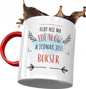 Piros Bögre Boxernek Nincs Ideál Nyomtatott Fotóval