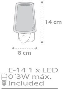 Dalber D-81215L - LED éjszakai lámpa STARS 1xE14/0,5W/230V