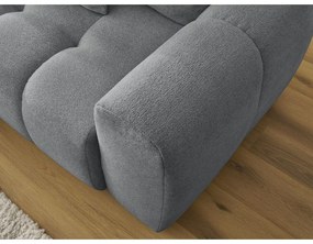 Szürke zsenília kinyitható-tárolóhelyes sarokkanapé (bal oldali-heverő résszel) Roxelane – Bobochic Paris