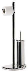 Gedy - Toalettpapír és WC kefe tartó HIBISCUS fényezett króm