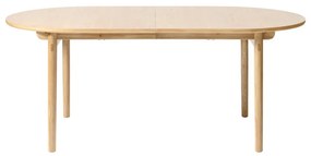 Bővíthető étkezőasztal tölgyfa dekorral 100x190 cm Carno – Unique Furniture
